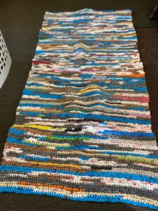 Rugs crocheted out of plastic shopping bags from St. Agnes Parish in Irwin, PA