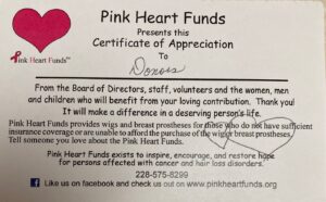 Pink Hearts Certificate of Appreciation